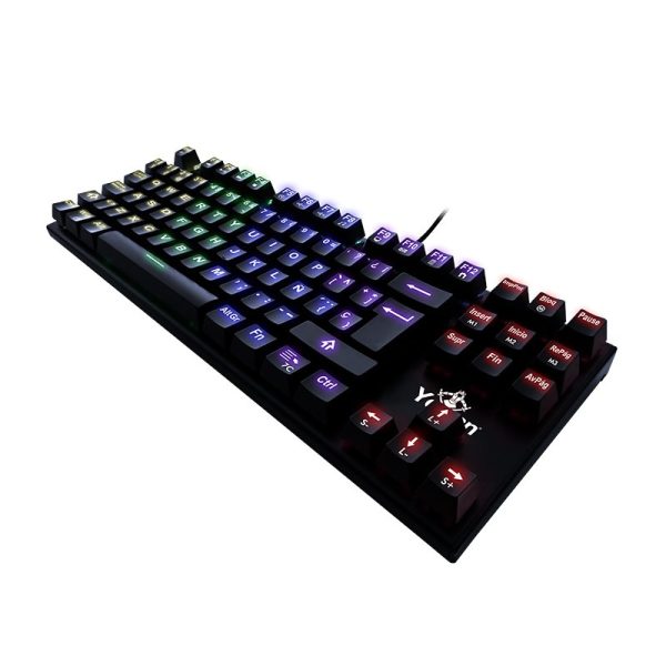 Teclado Gamer Yeyian Spark Serie 2000 RGB, Teclado Mecánico, Outemu Red, Alámbrico, Negro (Español)  Teclado /  Keypads Yeyian