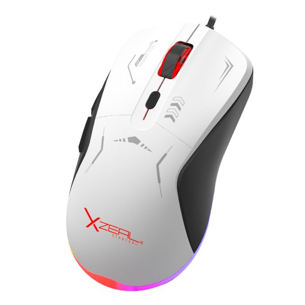Mouse Gamer Xzeal Óptico Starter, Alámbrico, USB, 7200DPI, Blanco Apuntadores Xzeal Gaming - Image 3
