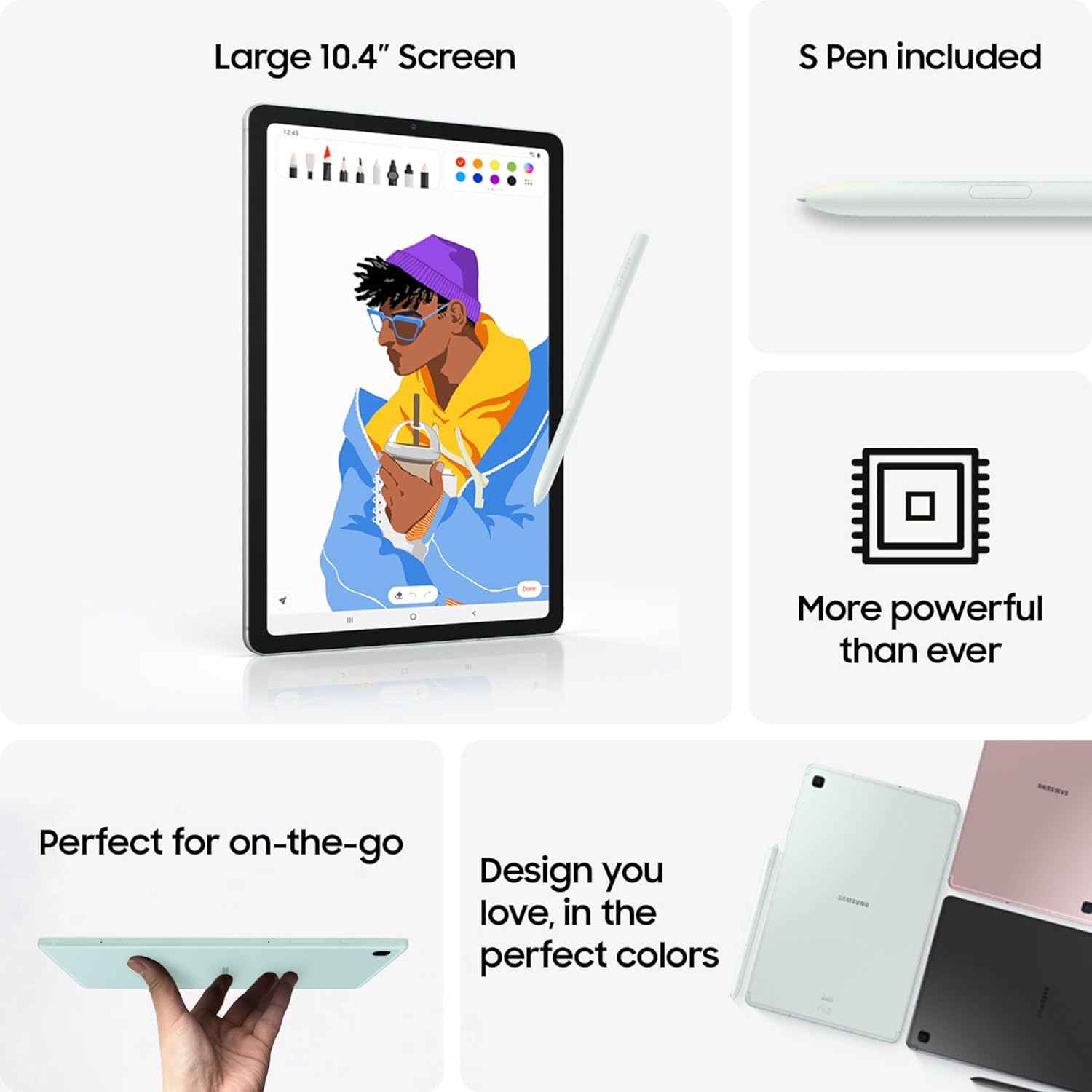 SAMSUNG Galaxy Tab S6 Lite 10.4" 4GB Ram 128GB SSD WiFi Android Tablet w/ S Pen Included, Gaming Ready, Long Battery Life, Slim Metal Design, DeX, AKG Dual Speakers Portátiles / Tablets Samsung Tab Mxp - Image 3