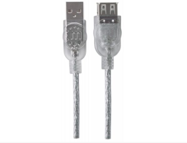 Manhattan Cable Extensión de Alta Velocidad USB 2.0, USB A Macho - USB A Hembra, 3 Metros, Plateado Dispositivos de Respaldo Manhattan - Image 2