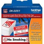 CINTA BLANCA SOBRE NEGRO 62MM X 15.2M Oficina Brother