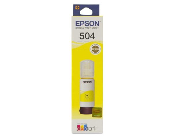 Tanque de Tinta Epson T504 Amarillo, 70ml Consumibles Epson