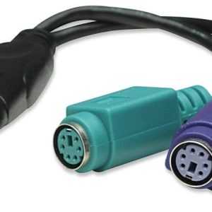 ADAPTADOR CONVERTIDOR USB A PS2 PS/2 2 PUERTOS TECLADO Y MOUSE Switch Manhattan