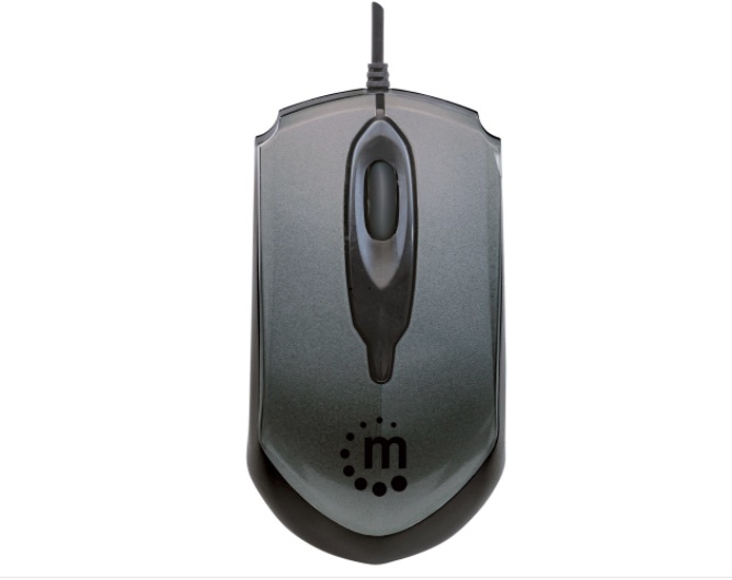 MOUSE OPTICO USB EDGE ALAMBRICO GRIS Apuntadores Manhattan - Image 2