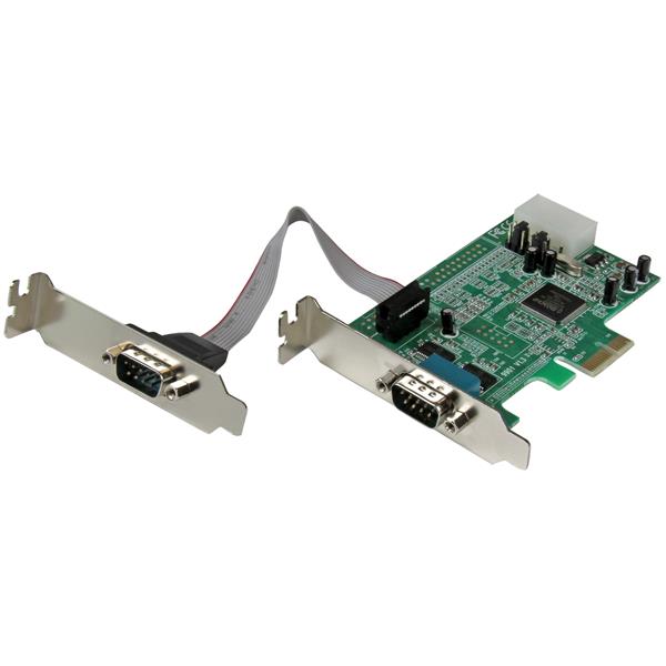 TARJETA ADAPTADOR PCI EXPRESS PERFIL BAJO 2 PUERTOS SERIALES . Paralelo / Serial StarTech.com