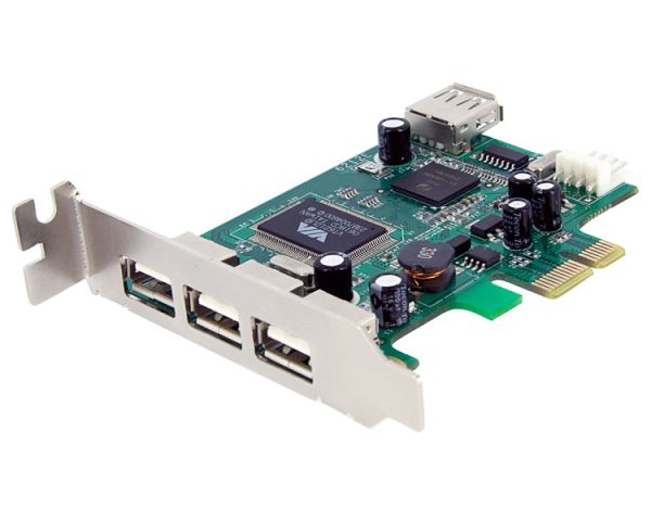 ADAPTADOR TARJETA PCI EXPRESS PERFIL BAJO 4 PUERTOS USB 2.0   . Servidores StarTech.com