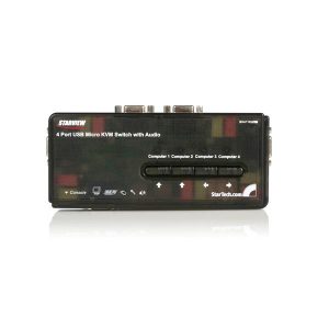 JUEGO DE CONMUTADOR SWITCH KVM 4 PUERTOS VIDEO VGA USB 2.0 AUDIO Switch StarTech.com