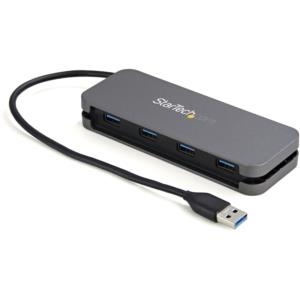 StarTech.com Hub USB A Macho - 4x Puertos USB A 3.0, 5000 Mbit/s, Negro/Gris USB / FireWire StarTech.com